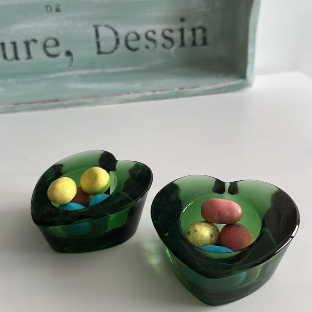 Anu Pentik Finnish Design Glass Votive Candle Holders Made in Finland (2)